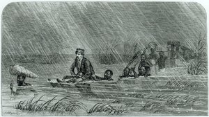 "The Main Stream Chegou à boca de Susi", de "Os últimos diários de David Livingstone na África Central de 1865 à sua morte", publicado em 1874 de Johann Baptist Zweecker